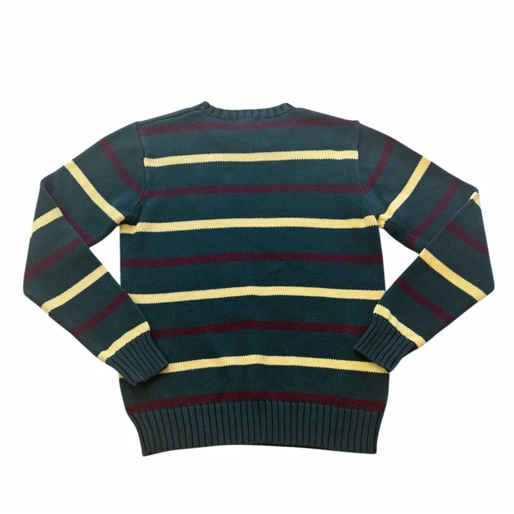 Polo by Ralph Lauren Vintage Green Striped Crewneck Sweater
